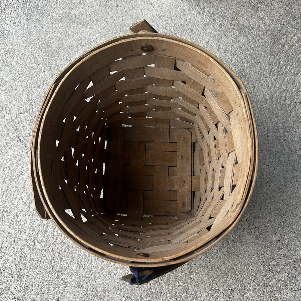 Vintage 1984 Longaberger Apple Goose Duck Swing Basket Farm Country Cottagecore